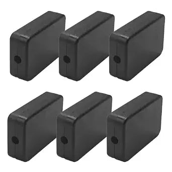 6PCS ABS Plastic Electrical Junction Box with Cover Black Waterproof Project Case for Wire Connection Electronic DIY Enclosure (55x35x15mm)