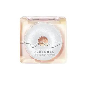 JUDYDOLL Starlight Highlighting Powder,Face Highlighter,Buildable Finishes from Natural to Sparkle,Photo-Ready Glow for All Skin Tones, Luminous & Translucent (05 Silver Light)