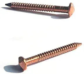 Pack 100 Copper Decorative Nails 11 Ga. 1.25", Ring Shank