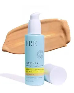 FRE Skincare GLOW ME Tinted Mineral Face Sunscreen SPF 30, Light-Medium
