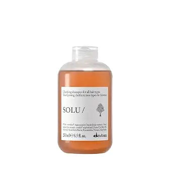 Davines SOLU/Shampoo, Clarifying Cleanser for All Hair Types - Removes Product Build-Up, Residue & Pollutants - Deep Cleaning Formula with Buckwheat Extract Refreshes Scalp & Hair