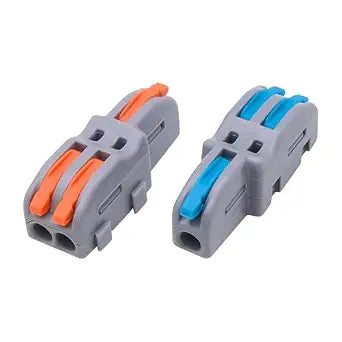 20Pcs Lever-Nut Wire Connector, 1 in 2 Out Electrical Wire Connectors, Quick Connect Splice Terminal Block, Compatible with 0.2-4.0mm/24-12 AWG Solid Stranded Wires (1 in 2 Out 20pcs)