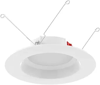RAB Lighting R34 Series LED Recessed Downlight-5 Selectable Colors 2700K-5000K-7W/10W High Efficiency-90+CRI-Dimmable-Easy Install with E26 Base-Ideal for Home/Office/Hospitality (R34-6, 1)