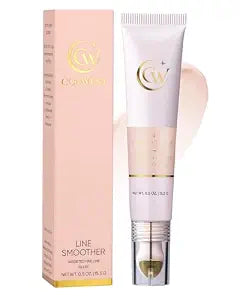 Instant Line Smoother Primer for Face, Line Smoother Fine Line Blurring Primer, with Vitamin C Niacinamide Hyaluronic Acid, Lightweight Makeup Gripping Primer for Mature Skin, 15.5g