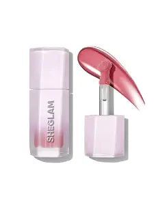 SHEGLAM Glazed & Locked Glossy Long-lasting Lip Tint Lightweight Non-Sticky Mirror-Like Finish Lipstick-131 Mood Talk