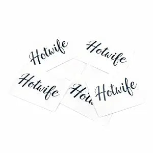 HotWife Temporary Tattoo ï¿½ï¿½ï¿½ 5 Piece Pack featuring black let