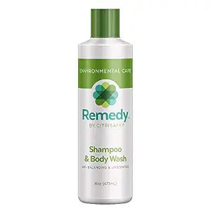 Remedy Bio-Balancing Shampoo & Body Wash - Body Wash and Clarifying Shampoo For Build Up - Fragrance Free - 16 oz.