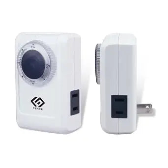 OSKOS 2-Pack 24-Hour Indoor Light Countdown Timer, One Polarized Outlet  Ideal for Home Lighting, Small appliances, Holiday Decorations, and More  15A, UL Listed