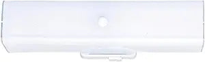 Two-Light Interior Wall Fixture with Ground Convenience Outlet, White Finish Base with White Ceramic Glass
