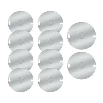 10-Pack Round Electrical Box Cover, 4 Inch Metal Junction Box Covers