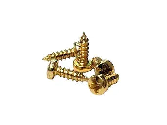 100pc. #2 x 1/4" Gold Phillips Round-Head Wood Screws
