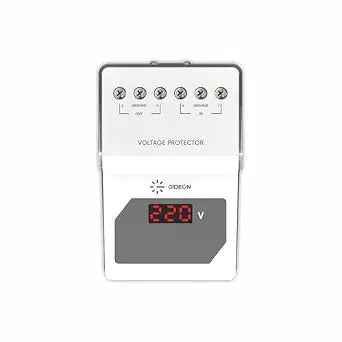 GIDEON Heavy Duty Wiring Surge Protector with LED Display, Adjustable Voltage & Delay, 220V 30A 6600W, 2100J Protection for Air Conditioners, Refrigerators, Mini Splits & Appliances