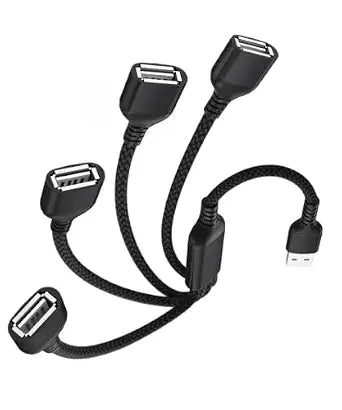 Elebase USB Splitter Cable 3.3FT,USB 1 in 4 Out Extension Splitter Charger