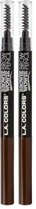 L.A. COLORS Browie Wowie Brow Pencil, Dark - Carded CBBP771 (Pack of 2)