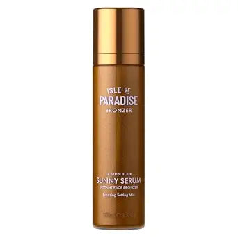 Isle of Paradise Sunny Serum Instant Bronzing Setting Mist, Hydrating & Illuminating Makeup Setting Spray, Lightweight Formula, Vitamin B5 & Antioxidants, 3.38 fl. oz/100 ml Bottle