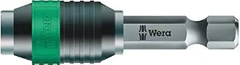 Wera - 5052502001 889/4/1 K Rapidaptor Universal Bit Holder for 1/4" Hex Drives, 2" Long