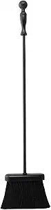 Rocky Mountain Goods Hearth Brush - Heavy Duty Long Handle Metal Fireplace Brush Broom - Easy Sweep Ash Design