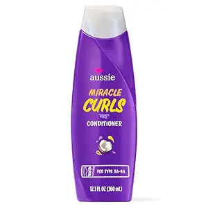 Aussie Miracle Curls Conditioner with Coconut Oil, Paraben Free, 12.1 fl oz