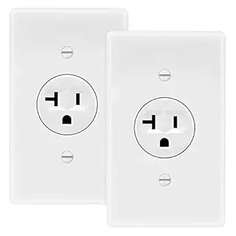 Maxxima 20A Tamper Resistant Single Receptacle Wall Outlet, 2 Pk