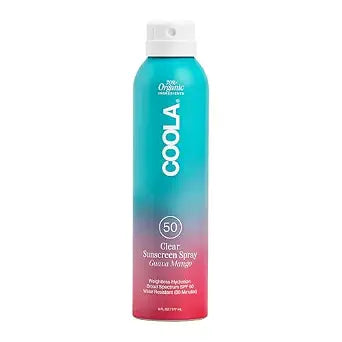 COOLA Clear Sunscreen Spray SPF 50, Guava Mango Scented Spray