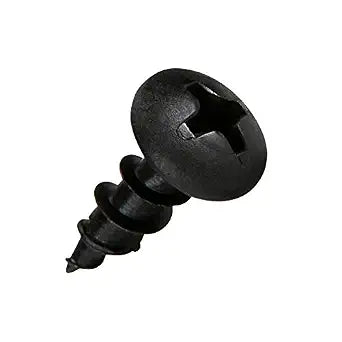 100 Pack Rok Hardware #8 x 1/2" (12.7mm) Deep Coarse Thread Phillips Pan Head Black Phosphate Wood Screws, Excellent in Particle Board, MDF, Plastic Composites, ROKS8X12PPCBP