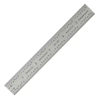 PEC Tools 6"/150mm Machinist Ruler, Made in USA