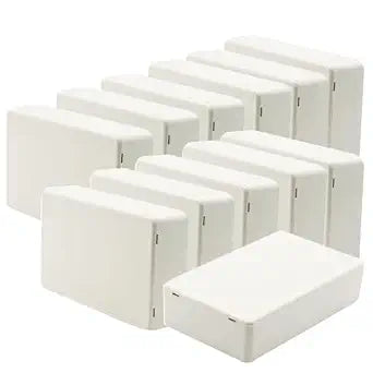 Zulkit 12Pcs Project Boxes ABS Plastic Electrical Project Power Case Small Junction Box White 3.94 x 2.36 x 0.98 inch (100 x 60 x 25 mm)
