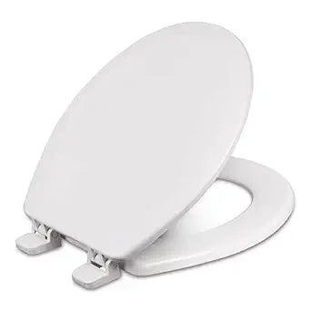 Centoco Round Toilet Seat, Premium Residential, Skirted Hardware, White