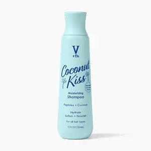 V&Co. Moisturizing Shampoo 12 Oz. - Sulfate Free, Color Safe, and Gentle Formula with Peptide Technology Boosting Hydration for Dry, and Color Treated Hair