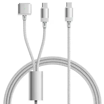 Hugener 2-in-1 Magnetic 3 & USB C Charging Cable 6.6FT for MacBook Air/Pro