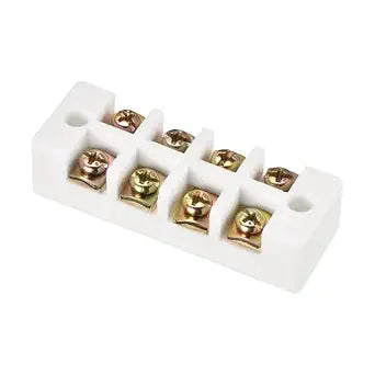 Porcelain Ceramic Terminal Block 4 Way Terminal 66x24x17.3mm
