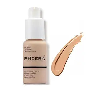 Phoeraï¿½ï¿½ Full Coverage Foundation Soft Matte Oil Control Concealer 30ml Flawless Cream Smooth Long Lasting (104 BUFF BE