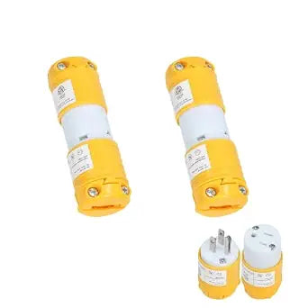 Extension Cord Ends Male and Female,NEMA 5-15P Replacement Plug,2 Sets