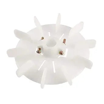 uxcell Motor Fan Blade 158mmx19mm Round Shape Bore White Engineering Plastic Fan for Electric Motor with 10 Vanes