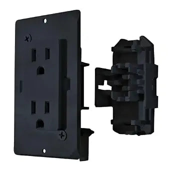Decor Receptacle with Cover - 15A 125V Black