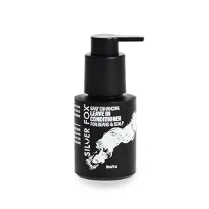 Godefroy Silver Fox Gray Enhancing Beard Brightener For All Hair Types, Leave-In Conditioner Moisturizing Treatment for Gray & Silver Hair Non-Greasy Lightweight for Men’s Beard & Scalp 3 OZ