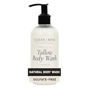 Grass-Fed Tallow Body Wash for Sensitive Skin, Sulfate-Free