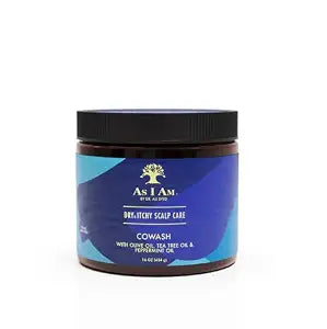 As I Am Dry & Itchy Scalp Care Cowash - 16 ounce - Cleanses, moisturizes and soothes dry and itchy scalp - With Olive Oil, Tea Tree Oil & Peppermint Oil