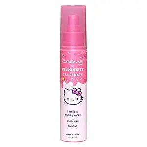 The Crème Shop x Hello Kitty - Korean Skin Care Celebrate Priming & Setting Facial Spray (Rose Water & Diamond) - Hydration, For Makeup, Natural Essence