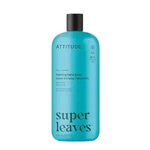 ATTITUDE Foaming Hand Soap, 3X Refill, Unscented, 30 oz