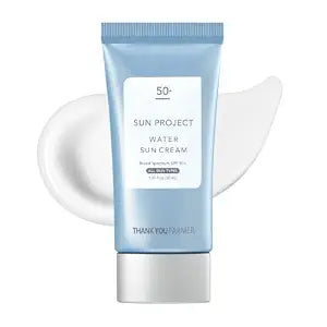 THANKYOU FARMER Water Sun Cream SPF 50+ Korean Face Sunscreen, 1.69 fl oz