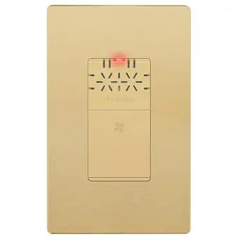 LIDER No Neutral Wire Required Humidity Sensor Switch, 1-Pole, Matte Gold