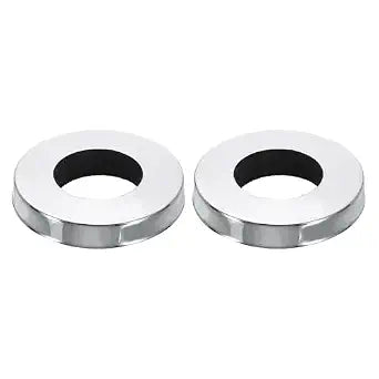 uxcell 2Pcs Faucet Base Rings, 1.61"x0.83"(OD x ID) Stainless Steel Electroplating Washer Fasteners Tap Hole Cover for Bathroom Kitchen Cold Water Faucets, Silver