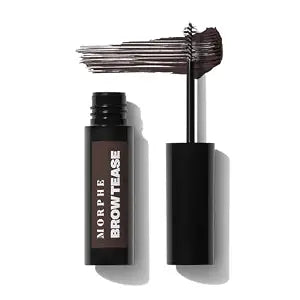 Morphe Brow Tease Eyebrow Gel Mousse - Volumizing Brow Gel to Tint, Thicken & Shape with 100% Natural Bamboo Fibers - Enriched with Conditioning Coffee Seed Oil - Chocolate Mousse (0.16 fl oz)