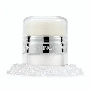 Glitter Air Cushion Highlighter Powder - Pearlescent Patting Powder, 3D Contour & Brighten for Face, Eyes, Body, Hair - White Color - Easy-Use & Perfect for Daily & Special Occasions