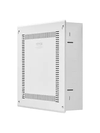 VEVOR Structured Media Enclosure, 14-Inch, Recessed in-Wall Media Box with Cover, Wall-Mount Cable Management Box Kit, Structured Wiring Multi-Media Cabinet, Cold-Rolled Steel, for TV Home Theater