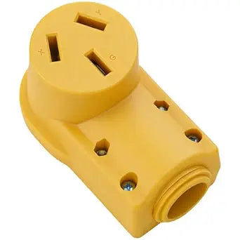 NEMA 10-50R Receptacle,50AMP 125/250VOLT,3-Pole 3-Wire Connector,50A AC Industrial Grade Cord End Female Socket DIY Heavy Duty Industrial Grade Outlet for Dryer,Stove,RV & Generator,ETL Listed,Yellow