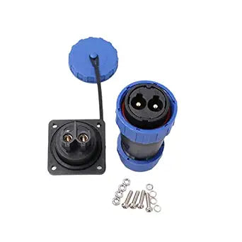 TY28 2 Pin 45A Aviation Waterproof Power Connector Male Female Cable Plug Socket Screw-Crimp Solder-Free Quick-Disconnect for Outdoor Solar Truck Device