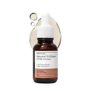 NANO RECIPE Korean Bakuchiol 10,000ppm Concentrate Mix 2 Drops In Your Skin Care Routine | Retinol Alternative Non GMO Vegan Certificate Safe Natural Botanical Antioxidant Cold Pressed 30ml