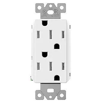 LIDER Convertible Decorator Receptacle, Tamper-Resistant Wall Outlet, 15A